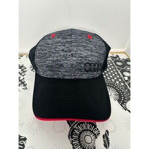 Audi Sport Baseball Cap‎ Black Heathered Grey Red Accent Logo